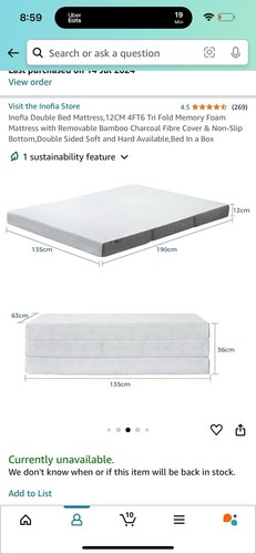 Folding mattress double - mattress,
